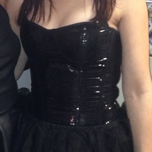 Black sequin corset
